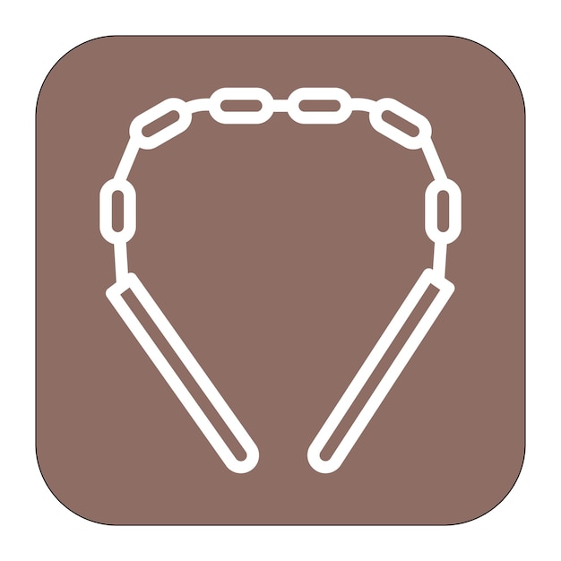 La imagen vectorial del icono nunchaku se puede usar para disparar