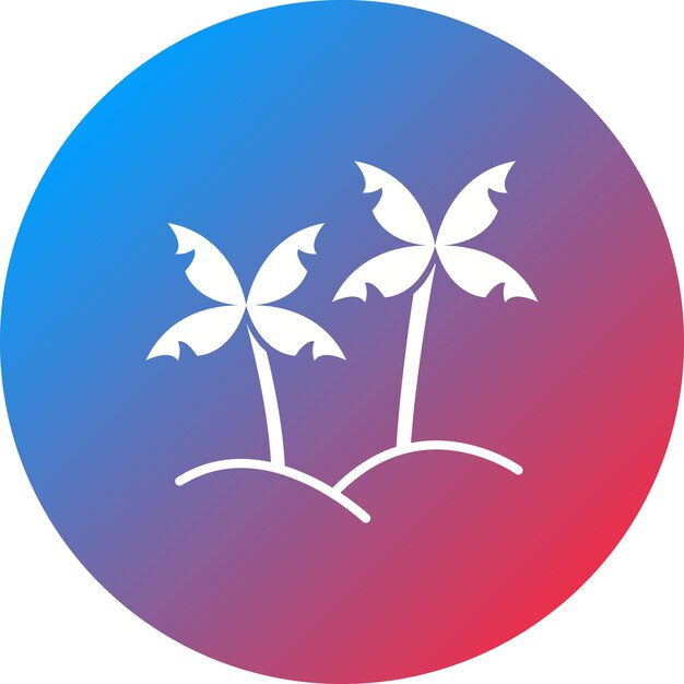 Imagen vectorial de icono de oasis del desierto Se puede usar para el desierto