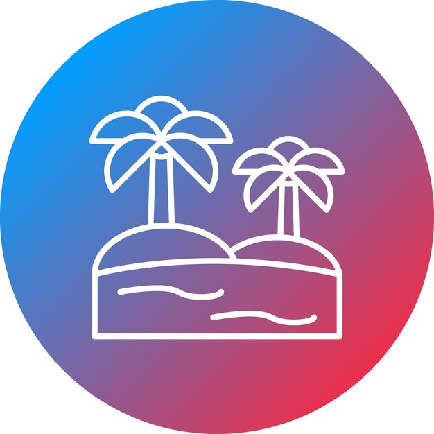 La imagen vectorial del icono del Oasis se puede usar para In The Wild
