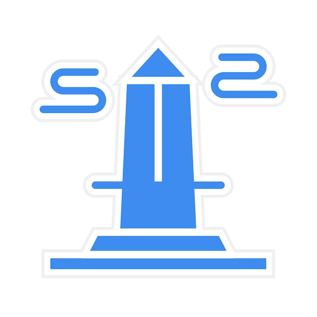 Imagen vectorial del ícono del obelisco Se puede usar para Egipto