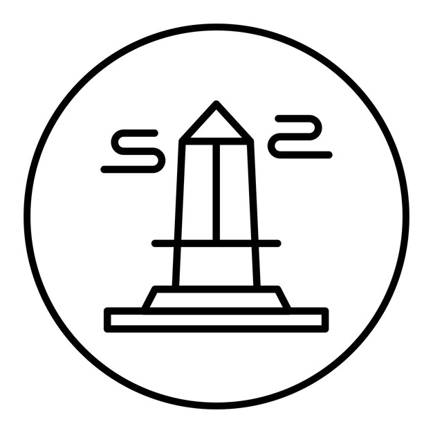 Imagen vectorial del ícono del obelisco Se puede usar para Egipto