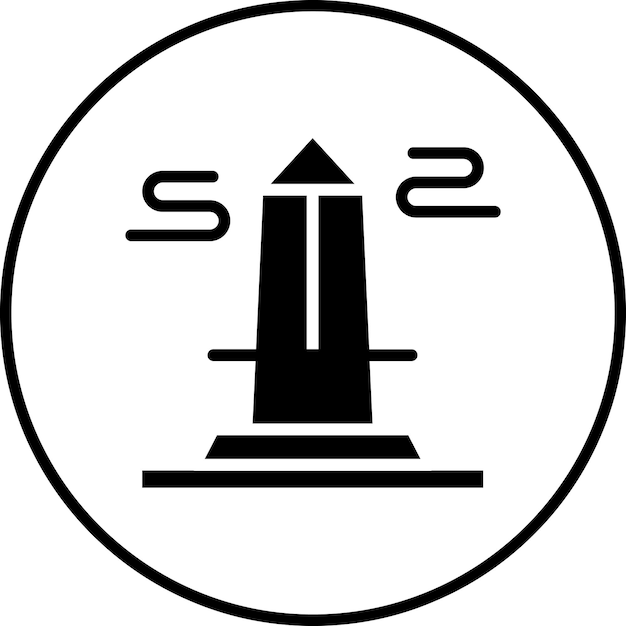 Imagen vectorial del ícono del obelisco Se puede usar para Egipto