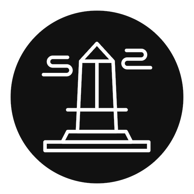 Imagen vectorial del ícono del obelisco Se puede usar para Egipto