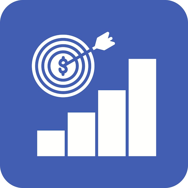 Imagen vectorial de icono de objetivo comercial Se puede utilizar para negocios y oficinas