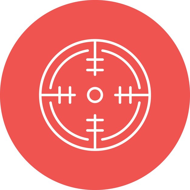 Imagen vectorial del icono del objetivo del ejército Se puede usar para militares