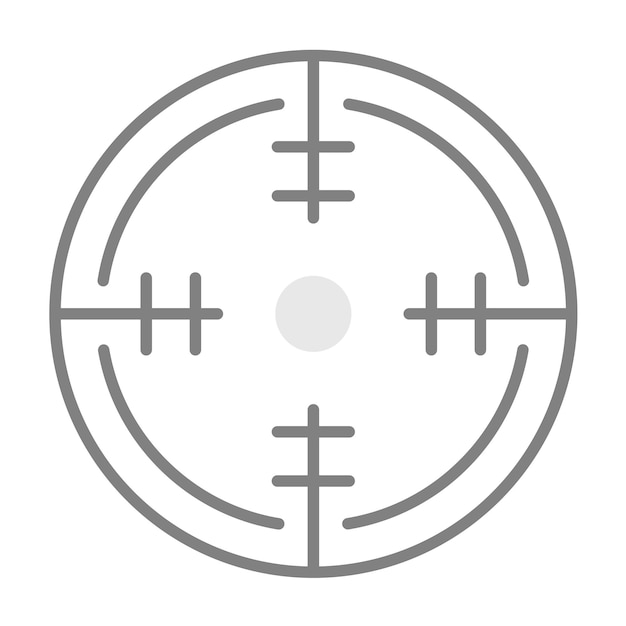 Imagen vectorial del icono del objetivo del ejército Se puede usar para militares