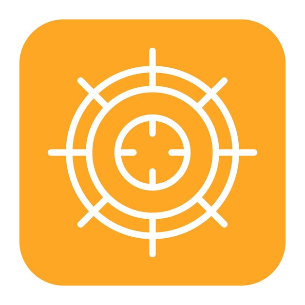 Imagen vectorial del icono del objetivo Se puede usar para Battle Royale