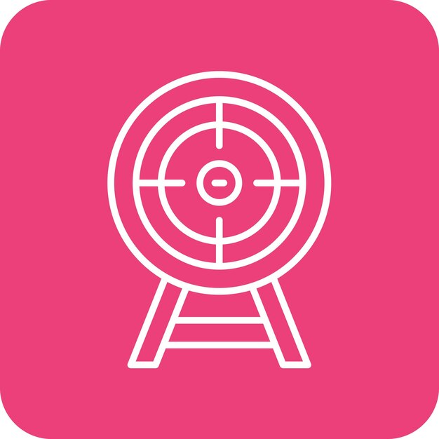 Imagen vectorial del icono objetivo Se puede usar para entretenimiento