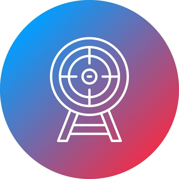 Imagen vectorial del icono objetivo Se puede usar para entretenimiento