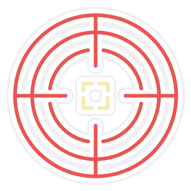 Imagen vectorial del icono del objetivo se puede usar para militares