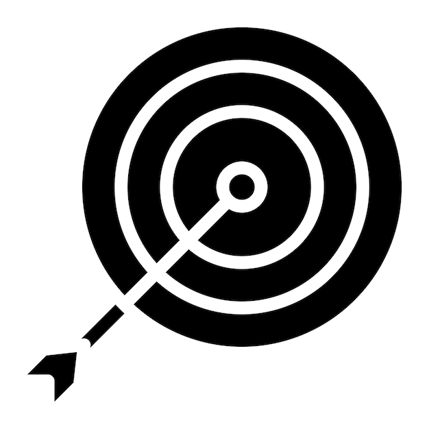 En la imagen vectorial del icono objetivo se puede utilizar para el comercio