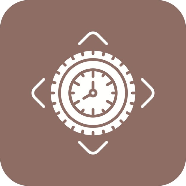 Imagen vectorial del icono objetivo Se puede utilizar para la hora y la fecha