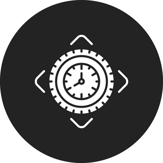 Imagen vectorial del icono objetivo Se puede utilizar para la hora y la fecha