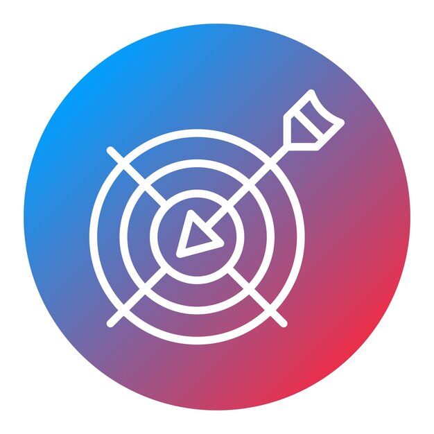 Imagen vectorial del icono objetivo Puede utilizarse para la Agencia de Relaciones Públicas