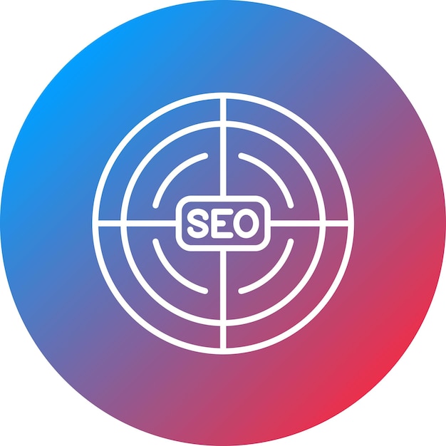 Vector imagen vectorial del ícono objetivo de seo se puede utilizar para el marketing web