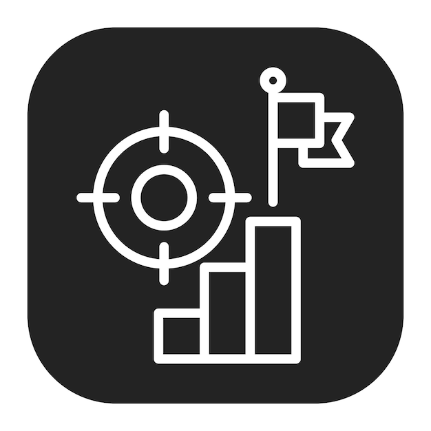 Imagen vectorial del icono de los objetivos de carrera Se puede utilizar para el currículum vitae