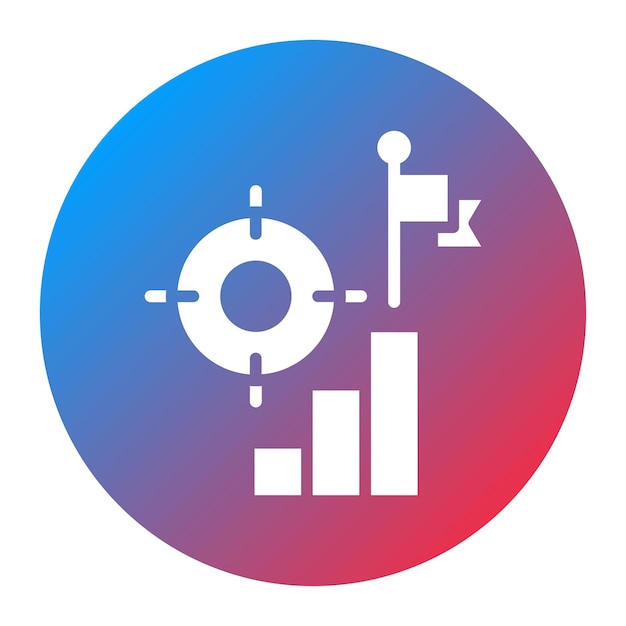 Imagen vectorial del icono de los objetivos de carrera Se puede utilizar para el currículum vitae