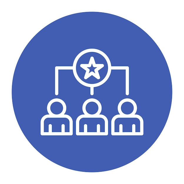 Imagen vectorial del icono de objetivos compartidos Se puede utilizar para el trabajo en equipo