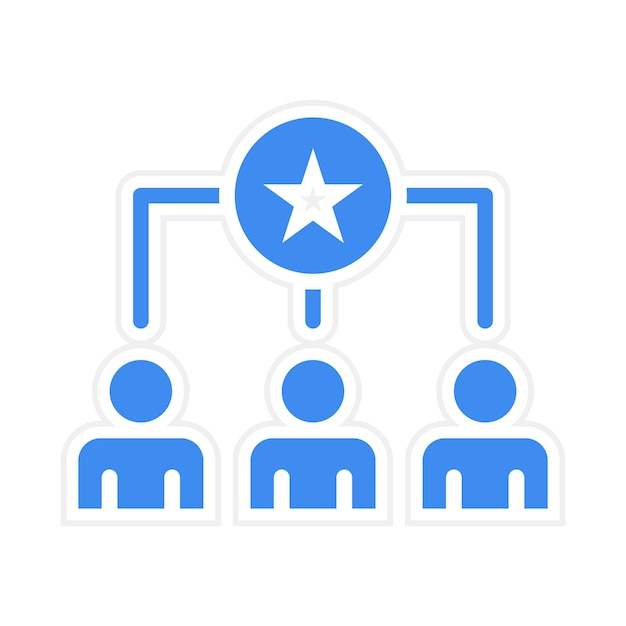 Imagen vectorial del icono de objetivos compartidos Se puede utilizar para el trabajo en equipo