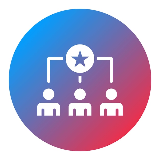 Imagen vectorial del icono de objetivos compartidos Se puede utilizar para el trabajo en equipo