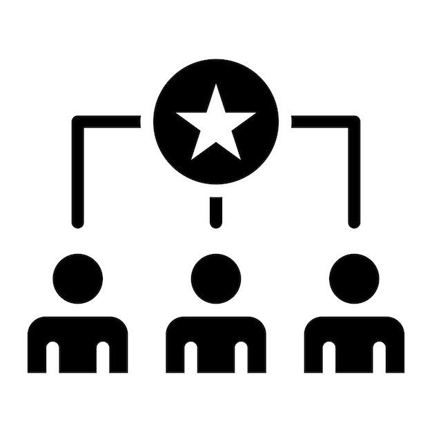 Imagen vectorial del icono de objetivos compartidos Se puede utilizar para el trabajo en equipo