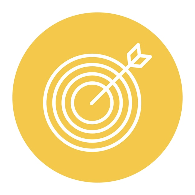 Imagen vectorial del icono de objetivos establecidos se puede utilizar para recursos humanos