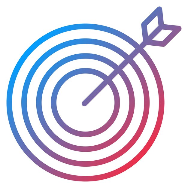 Imagen vectorial del icono de objetivos establecidos Se puede utilizar para Recursos Humanos