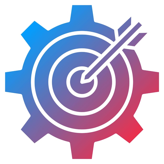 Imagen vectorial del icono de objetivos de SEO Se puede utilizar para el servicio de marketing en Internet
