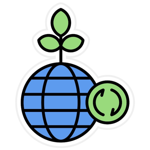 Imagen vectorial de icono de objeto ecológico Puede utilizarse para la bioingeniería
