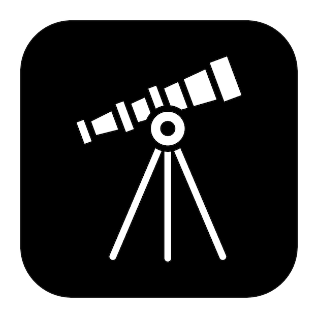 Imagen vectorial de icono de observación de estrellas Se puede usar para aplicaciones de citas