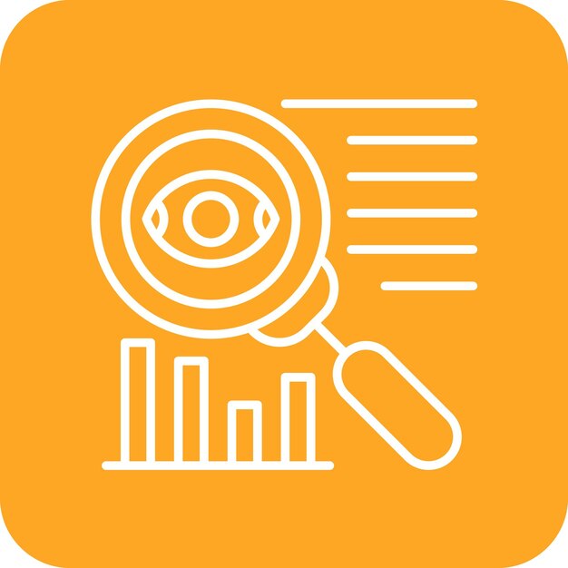 Imagen vectorial del icono de observación Puede utilizarse para el análisis de datos