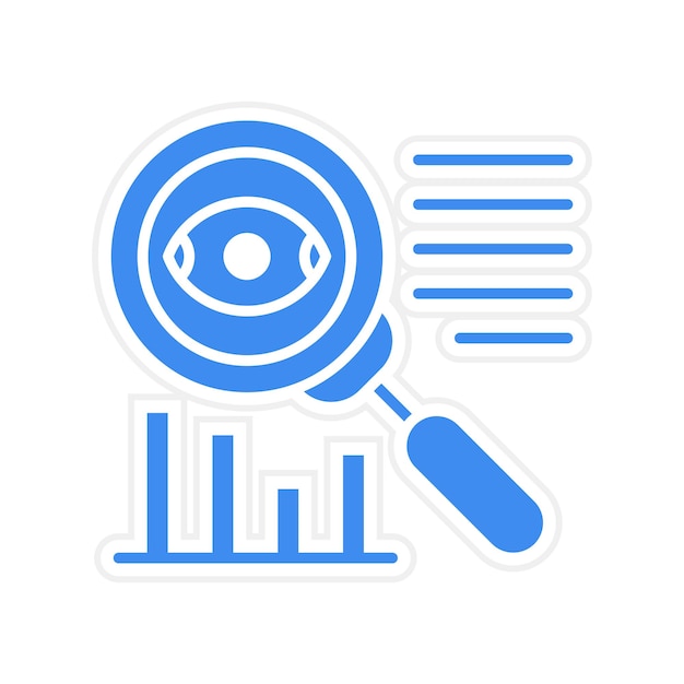 Imagen vectorial del icono de observación Puede utilizarse para el análisis de datos