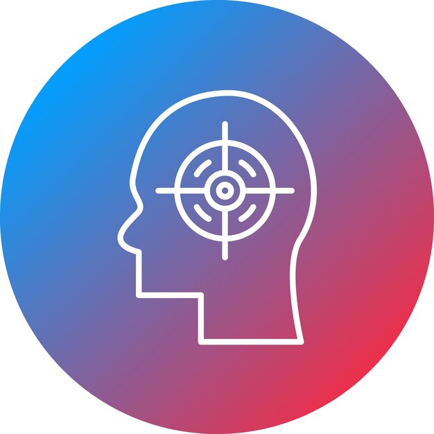 Imagen vectorial del icono de la obsesión Se puede usar para la salud mental