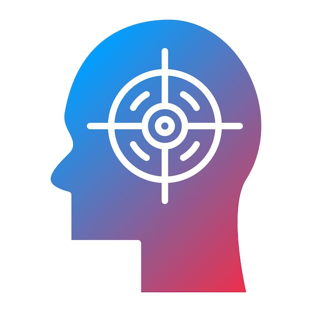 Imagen vectorial del icono de la obsesión Se puede usar para la salud mental