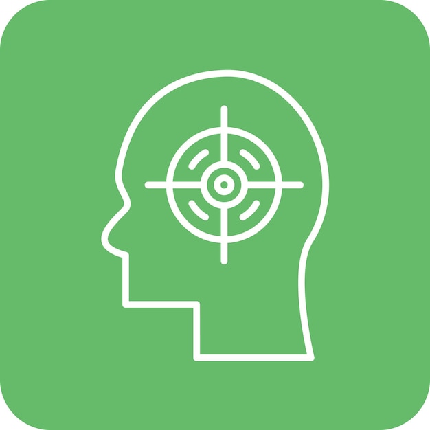 Imagen vectorial del icono de la obsesión Se puede usar para la salud mental
