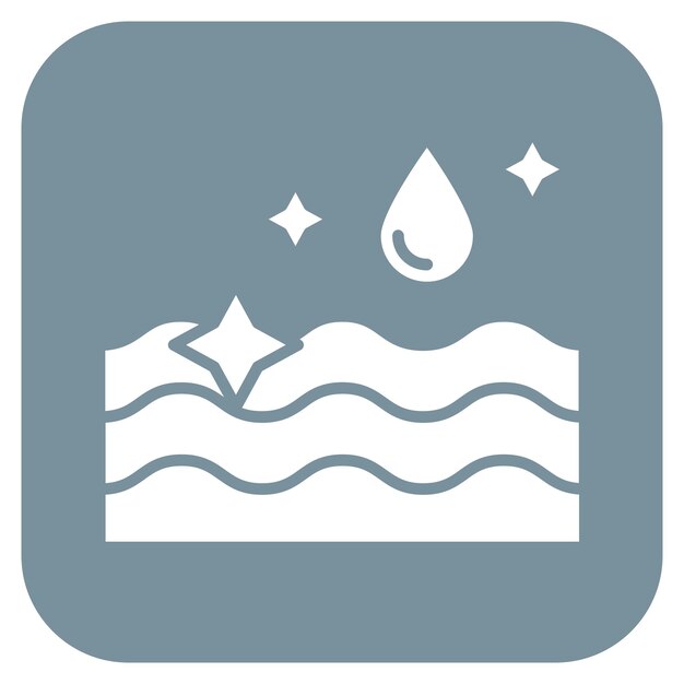 Imagen vectorial de icono de océano limpio Se puede usar para el Día de la Tierra