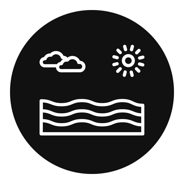 Imagen vectorial de icono del Océano Pacífico Se puede usar para geografía