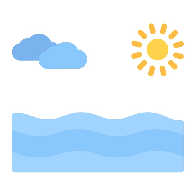 Imagen vectorial de icono del Océano Pacífico Se puede usar para geografía