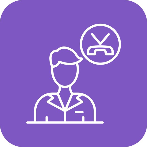 Imagen vectorial de icono ocupado Se puede utilizar para la inteligencia emocional