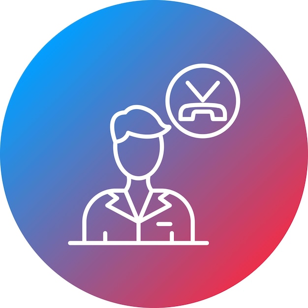 Imagen vectorial de icono ocupado Se puede utilizar para la inteligencia emocional