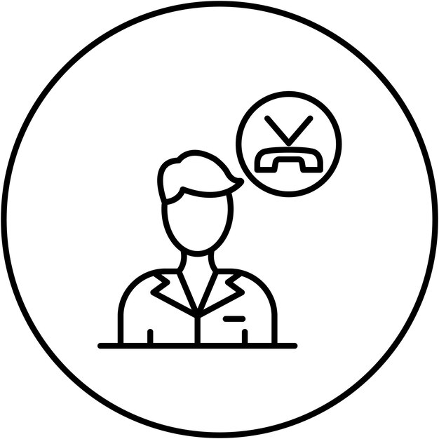 Imagen vectorial de icono ocupado Se puede utilizar para la inteligencia emocional