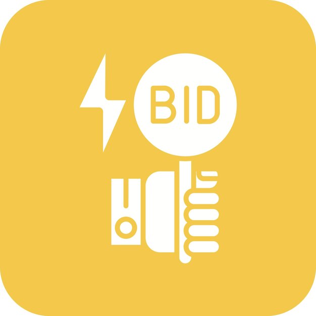 Imagen vectorial del icono de oferta rápida Puede utilizarse para la Casa de Subastas