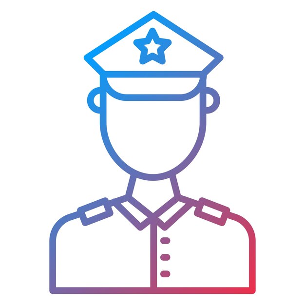 Imagen vectorial de icono de oficial de policía Se puede usar para humanos