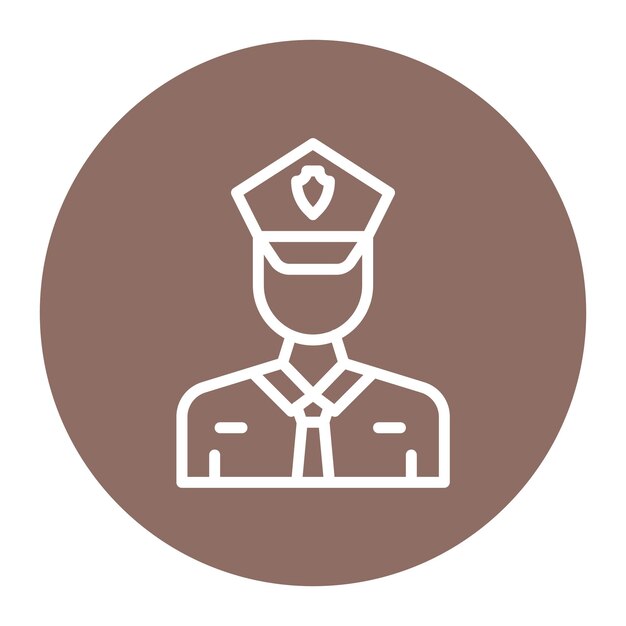 Imagen vectorial del icono del oficial de policía Se puede usar para la prisión