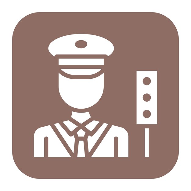 Imagen vectorial del icono de los oficiales de tráfico civiles Puede utilizarse para los servicios públicos
