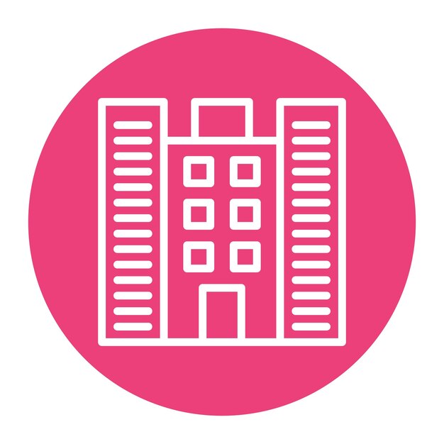Imagen vectorial del ícono de la oficina financiera Se puede utilizar para el comercio