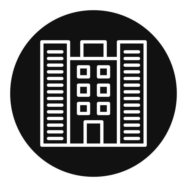 Imagen vectorial del ícono de la oficina financiera Se puede utilizar para el comercio