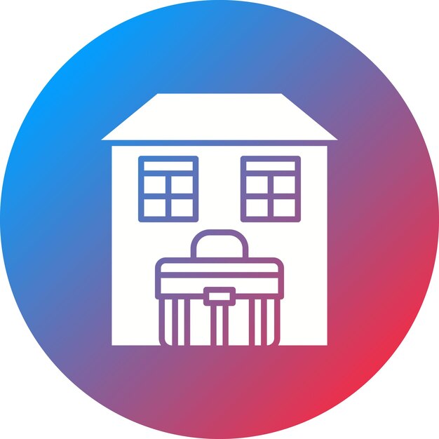 Imagen vectorial de icono de la oficina en el hogar Se puede utilizar para mejoras en el hogar