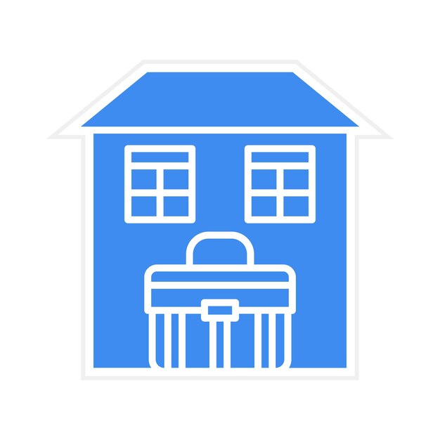 Imagen vectorial de icono de la oficina en el hogar Se puede utilizar para mejoras en el hogar