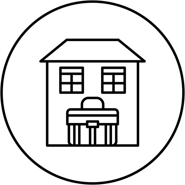 Imagen vectorial de icono de la oficina en el hogar Se puede utilizar para mejoras en el hogar